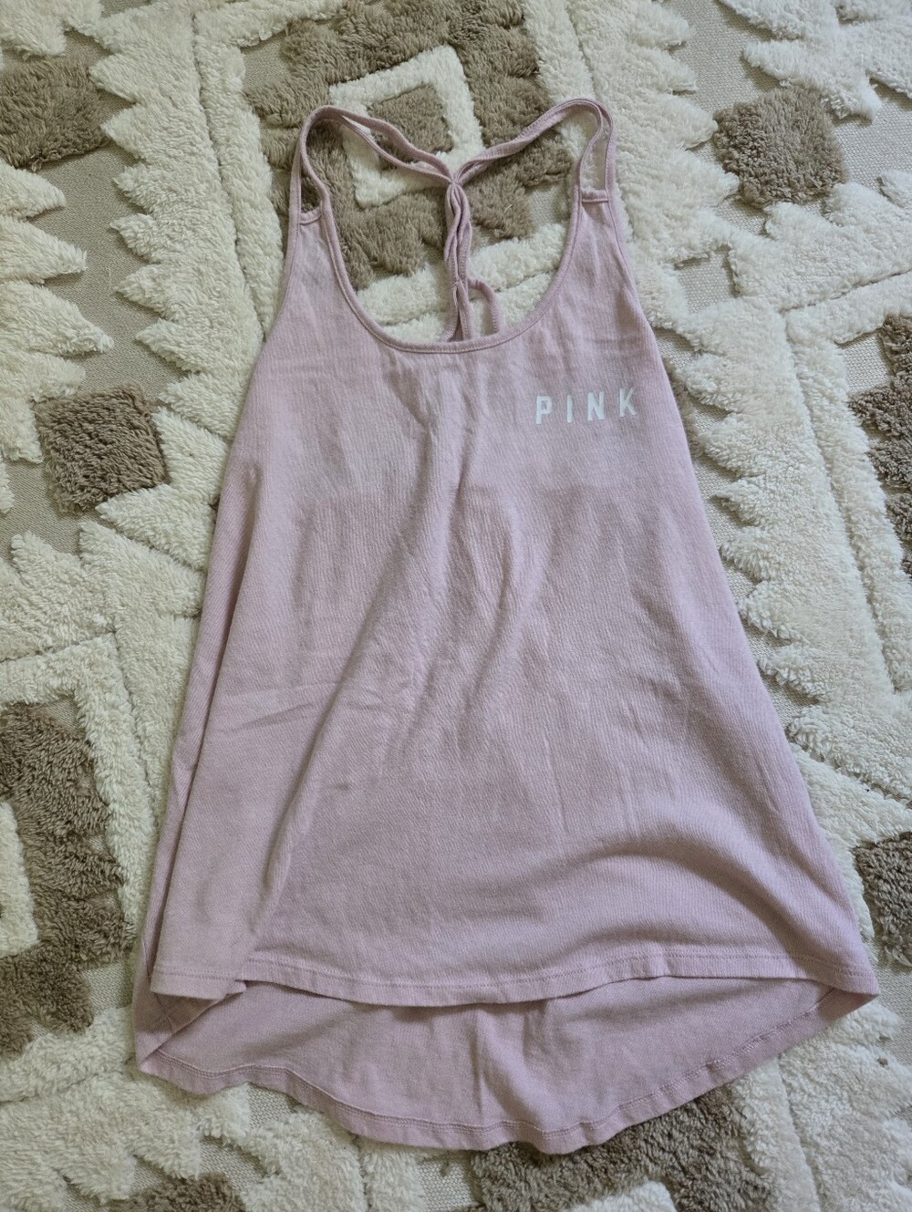 PINK Victoria's Secret Light Pink Spaghetti Strap Racerback Tank